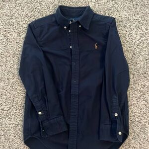 Boys Ralph Lauren Navy button down. Size M